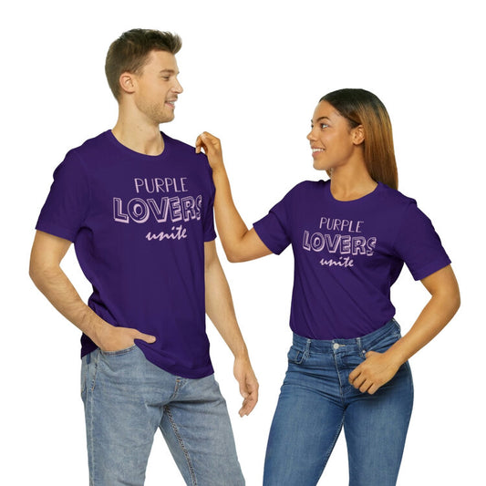 PURPLE LOVERS UNITE TEE