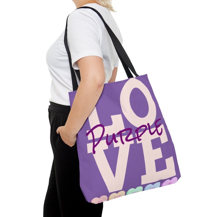 LOVE PURPLE TOTE