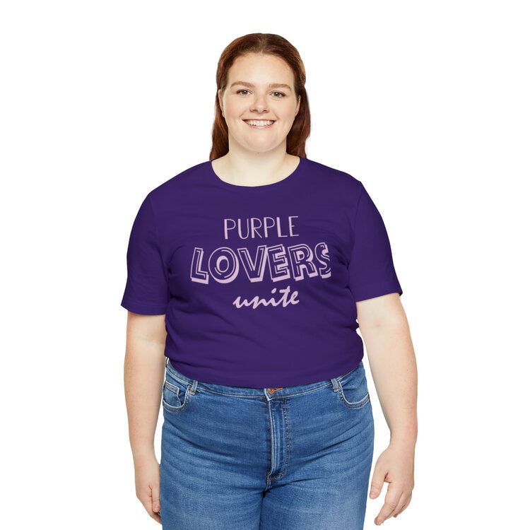 PURPLE LOVERS UNITE TEE